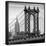 Manhattan Bridge with the Empire State Building from Brooklyn Bridge-Philippe Hugonnard-Framed Photographic Print