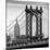 Manhattan Bridge with the Empire State Building from Brooklyn Bridge-Philippe Hugonnard-Mounted Photographic Print