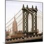 Manhattan Bridge with the Empire State Building from Brooklyn Bridge-Philippe Hugonnard-Mounted Photographic Print