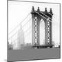 Manhattan Bridge with the Empire State Building from Brooklyn Bridge-Philippe Hugonnard-Mounted Photographic Print