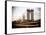 Manhattan Bridge with the Empire State Building from Brooklyn Bridge-Philippe Hugonnard-Framed Stretched Canvas