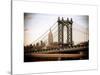 Manhattan Bridge with the Empire State Building from Brooklyn Bridge-Philippe Hugonnard-Stretched Canvas