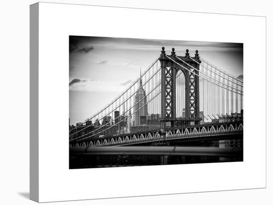 Manhattan Bridge with the Empire State Building from Brooklyn Bridge-Philippe Hugonnard-Stretched Canvas