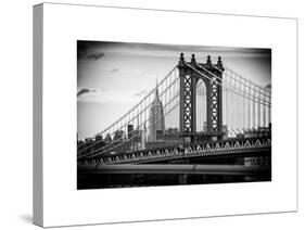 Manhattan Bridge with the Empire State Building from Brooklyn Bridge-Philippe Hugonnard-Stretched Canvas