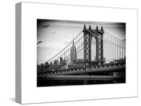 Manhattan Bridge with the Empire State Building from Brooklyn Bridge-Philippe Hugonnard-Stretched Canvas