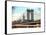 Manhattan Bridge with the Empire State Building from Brooklyn Bridge-Philippe Hugonnard-Framed Stretched Canvas