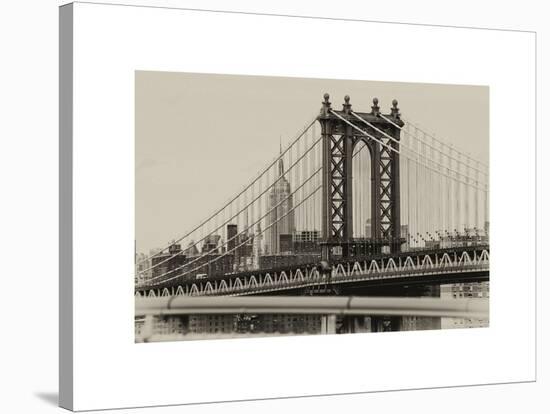 Manhattan Bridge with the Empire State Building from Brooklyn Bridge-Philippe Hugonnard-Stretched Canvas