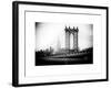 Manhattan Bridge with the Empire State Building from Brooklyn Bridge-Philippe Hugonnard-Framed Art Print