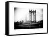 Manhattan Bridge with the Empire State Building from Brooklyn Bridge-Philippe Hugonnard-Framed Stretched Canvas