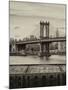 Manhattan Bridge with the Empire State Building from Brooklyn-Philippe Hugonnard-Mounted Photographic Print