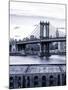 Manhattan Bridge with the Empire State Building from Brooklyn-Philippe Hugonnard-Mounted Photographic Print