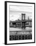 Manhattan Bridge with the Empire State Building from Brooklyn-Philippe Hugonnard-Framed Photographic Print