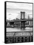 Manhattan Bridge with the Empire State Building from Brooklyn-Philippe Hugonnard-Framed Stretched Canvas