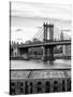 Manhattan Bridge with the Empire State Building from Brooklyn-Philippe Hugonnard-Stretched Canvas