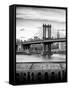 Manhattan Bridge with the Empire State Building from Brooklyn-Philippe Hugonnard-Framed Stretched Canvas