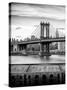 Manhattan Bridge with the Empire State Building from Brooklyn-Philippe Hugonnard-Stretched Canvas