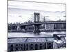 Manhattan Bridge with the Empire State Building from Brooklyn-Philippe Hugonnard-Mounted Photographic Print