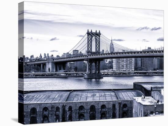 Manhattan Bridge with the Empire State Building from Brooklyn-Philippe Hugonnard-Stretched Canvas