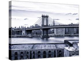 Manhattan Bridge with the Empire State Building from Brooklyn-Philippe Hugonnard-Stretched Canvas