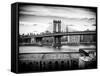 Manhattan Bridge with the Empire State Building from Brooklyn-Philippe Hugonnard-Framed Stretched Canvas