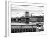 Manhattan Bridge with the Empire State Building from Brooklyn-Philippe Hugonnard-Framed Photographic Print