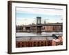 Manhattan Bridge with the Empire State Building from Brooklyn-Philippe Hugonnard-Framed Photographic Print