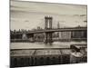 Manhattan Bridge with the Empire State Building from Brooklyn-Philippe Hugonnard-Mounted Photographic Print