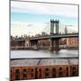 Manhattan Bridge with the Empire State Building from Brooklyn-Philippe Hugonnard-Mounted Photographic Print