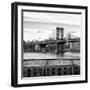 Manhattan Bridge with the Empire State Building from Brooklyn-Philippe Hugonnard-Framed Photographic Print