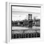 Manhattan Bridge with the Empire State Building from Brooklyn-Philippe Hugonnard-Framed Photographic Print