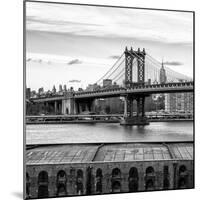 Manhattan Bridge with the Empire State Building from Brooklyn-Philippe Hugonnard-Mounted Photographic Print