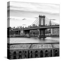 Manhattan Bridge with the Empire State Building from Brooklyn-Philippe Hugonnard-Stretched Canvas
