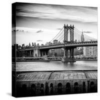 Manhattan Bridge with the Empire State Building from Brooklyn-Philippe Hugonnard-Stretched Canvas