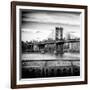 Manhattan Bridge with the Empire State Building from Brooklyn-Philippe Hugonnard-Framed Photographic Print