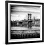 Manhattan Bridge with the Empire State Building from Brooklyn-Philippe Hugonnard-Framed Photographic Print