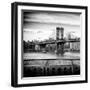 Manhattan Bridge with the Empire State Building from Brooklyn-Philippe Hugonnard-Framed Photographic Print