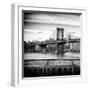 Manhattan Bridge with the Empire State Building from Brooklyn-Philippe Hugonnard-Framed Photographic Print