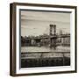 Manhattan Bridge with the Empire State Building from Brooklyn-Philippe Hugonnard-Framed Photographic Print