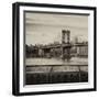 Manhattan Bridge with the Empire State Building from Brooklyn-Philippe Hugonnard-Framed Photographic Print