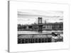 Manhattan Bridge with the Empire State Building from Brooklyn-Philippe Hugonnard-Stretched Canvas