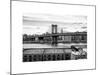 Manhattan Bridge with the Empire State Building from Brooklyn-Philippe Hugonnard-Mounted Art Print
