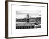 Manhattan Bridge with the Empire State Building from Brooklyn-Philippe Hugonnard-Framed Art Print