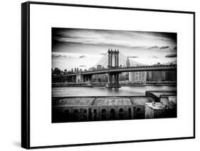 Manhattan Bridge with the Empire State Building from Brooklyn-Philippe Hugonnard-Framed Stretched Canvas