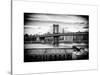 Manhattan Bridge with the Empire State Building from Brooklyn-Philippe Hugonnard-Stretched Canvas