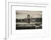 Manhattan Bridge with the Empire State Building from Brooklyn-Philippe Hugonnard-Framed Art Print