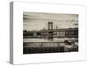 Manhattan Bridge with the Empire State Building from Brooklyn-Philippe Hugonnard-Stretched Canvas