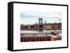 Manhattan Bridge with the Empire State Building from Brooklyn-Philippe Hugonnard-Framed Stretched Canvas