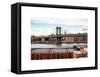 Manhattan Bridge with the Empire State Building from Brooklyn-Philippe Hugonnard-Framed Stretched Canvas