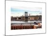 Manhattan Bridge with the Empire State Building from Brooklyn-Philippe Hugonnard-Mounted Art Print