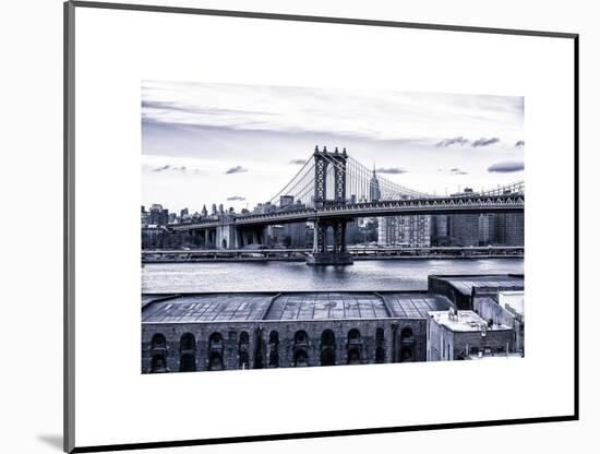 Manhattan Bridge with the Empire State Building from Brooklyn-Philippe Hugonnard-Mounted Art Print